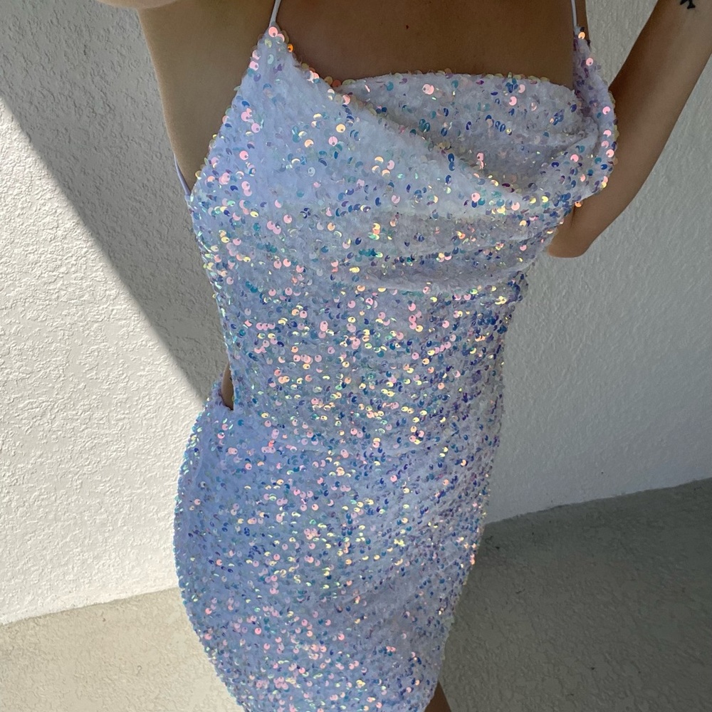 Lucy In the Sky backless sequin dress